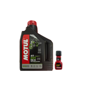 Motul 3100 4T 15W50 1.7L Engine Oil + Engine Flush(50ml) Combo