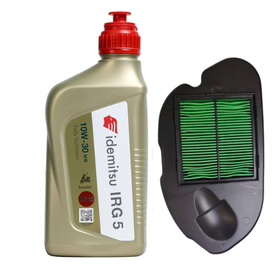 Idemitsu IRG5 10W-30 MA2 Fully Synthetic Petrol Engine oil For Scooter 800ml  With AIR Filter For (Suzuki Axcess 125)