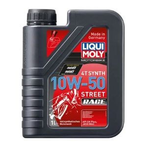 LIQUI MOLY Motorbike 4T Synth 10W-50 Street Race 1L – Full Synthetic High-Performance Engine Oil for Sport & Adventure Bikes