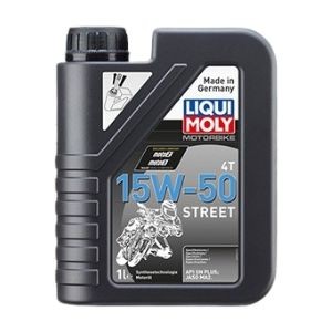 LIQUI MOLY Motorbike 4T 15W-50 Street 1L – Heavy-Duty 4-Stroke Engine Oil for Cruisers, V-Twins & Classic Bikes