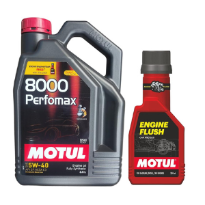 Motul 8000 Perfomax 5W40 3.5L + 250ml Engine Flush Combo Free