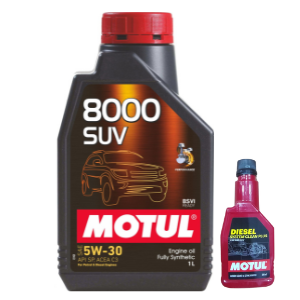Motul 8000 SUV 5W-30 (1L) & DIESEL System Cleaner 200ml