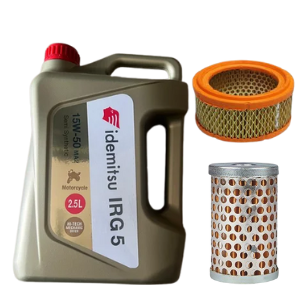 IRG5 15W-50 MA2  Engine Oil For Bullet 2.5L With 350cc Oil Filter &  Air Filter Combo