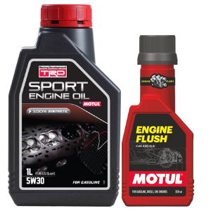 Motul Racing Development TRD Sport 5W-30 100% Synthetic Engine Oil (1L) With Flush 250ml Combo