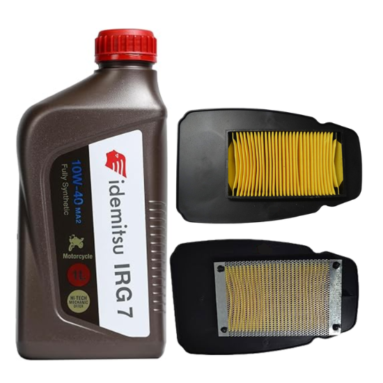 Idemitsu IRG7 10W-40 MA2 Fully Synthetic Petrol Engine oil 1L With R15 V3 Air Filter Combo