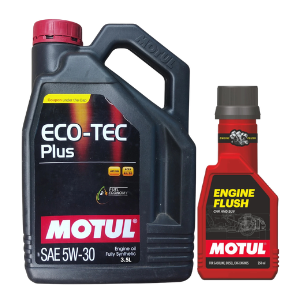 Motul Eco-Tech Plus 5W30 3.5LTR Fully Synthetic Engine Oil With Engine Flush 250ml Combo Fuel Economy & Engine Protection for Petrol/Diesel Cars