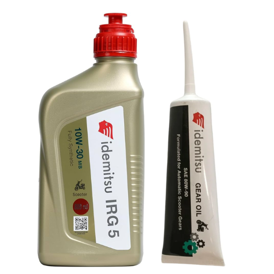 Idemitsu IR5 10W-30 Engine Oil 800ml & Scooter Gear Oil 80W-90 120ml