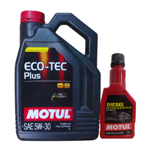 Motul ECO-Tech Plus 5W30 3L Engine Oil With Diesel System Clean 200ml Combo – Fuel Economy & Engine Protection for Diesel Cars