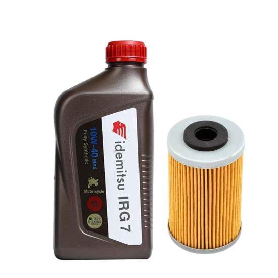 Idemitsu IRG7 10W-40 MA2 Fully Synthetic Engine Oil + Pulsar  Oil Filter Combo (1L Oil + Filter) | Premium Service Kit for Bajaj Pulsar