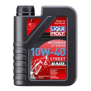 LIQUI MOLY Motorbike 4T Synth 10W-40 Street Race 1L – Full Synthetic Engine Oil for 4-Stroke Street & Sport Bikes