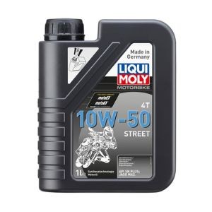 LIQUI MOLY Motorbike 4T 10W-50 Street 1L – Heavy-Duty 4-Stroke Engine Oil for Large Capacity & Air-Cooled Bikes