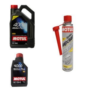 Motul 4000 15W40 5L and System Clean Combo