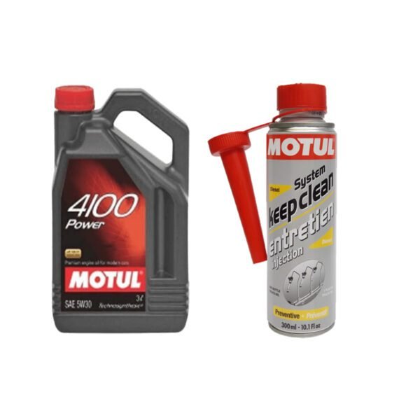 Motul 4100 5W30 3L and System Clean Combo