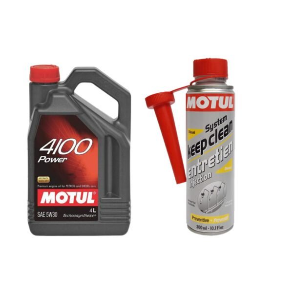 Motul 4100 5W30 4L and System Clean Combo