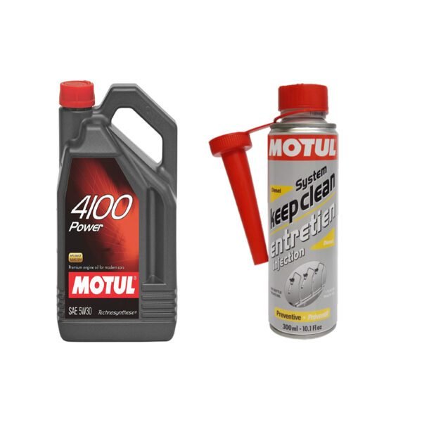 Motul 4100 5W30 5L and System Clean Combo