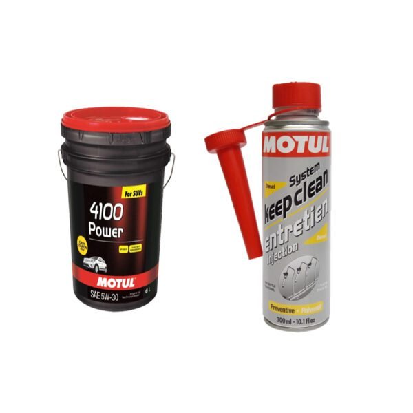 Motul 4100 5W30 6L and System Clean Combo