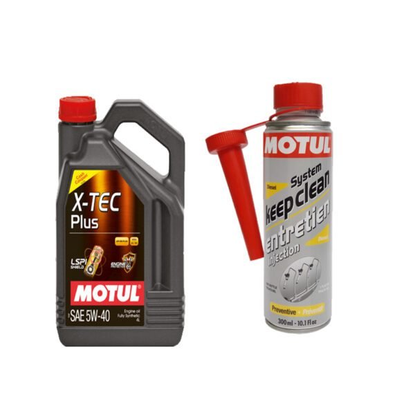 Motul XTec Plus 5W40 4L and System Clean Combo